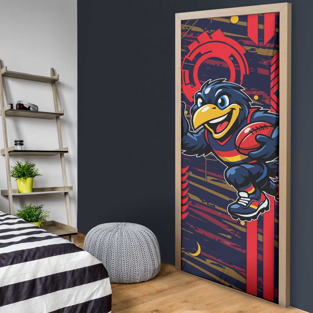Adelaide Crows Door Cover Mascot Cartoon Football Illustration Style