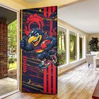 Adelaide Crows Door Cover Mascot Cartoon Football Illustration Style
