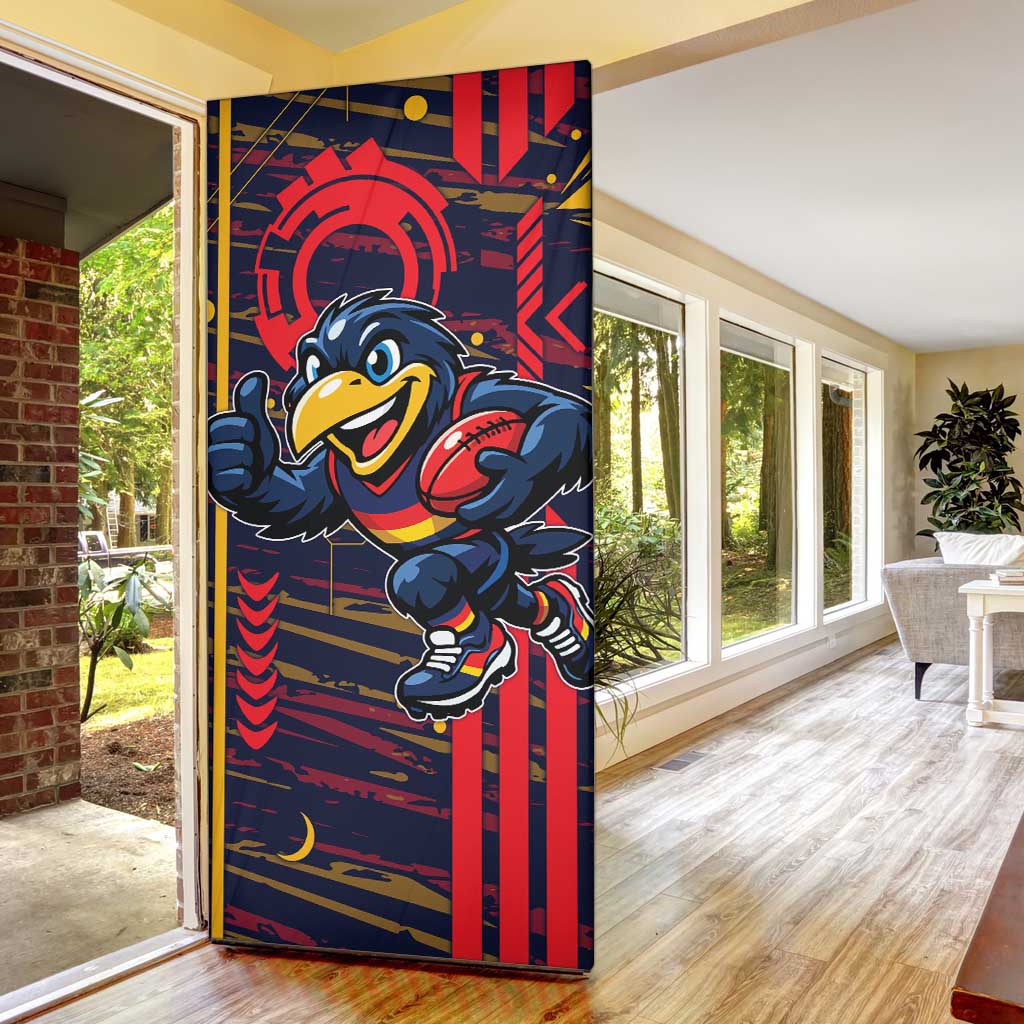 Adelaide Crows Door Cover Mascot Cartoon Football Illustration Style