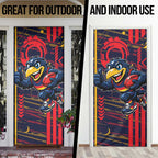Adelaide Crows Door Cover Mascot Cartoon Football Illustration Style