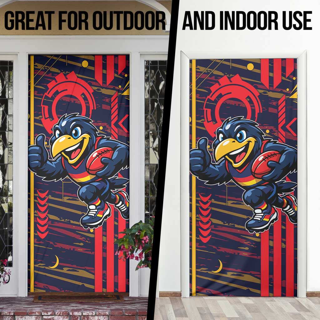 Adelaide Crows Door Cover Mascot Cartoon Football Illustration Style