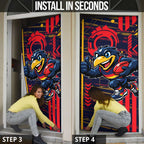 Adelaide Crows Door Cover Mascot Cartoon Football Illustration Style