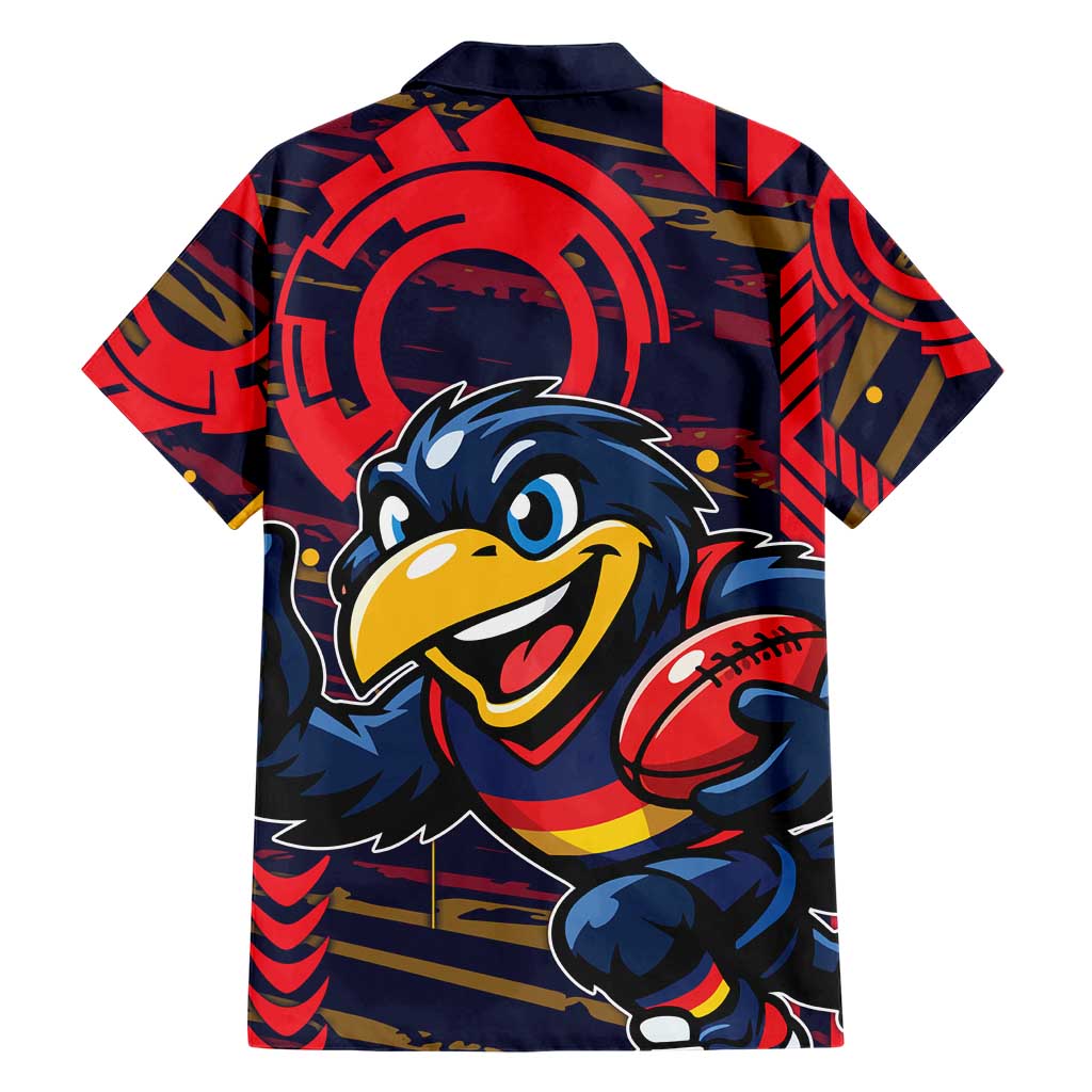 Adelaide Crows Family Matching Mermaid Dress and Hawaiian Shirt Mascot Cartoon Football Illustration Style