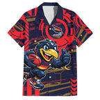 Adelaide Crows Family Matching Tank Maxi Dress and Hawaiian Shirt Mascot Cartoon Football Illustration Style