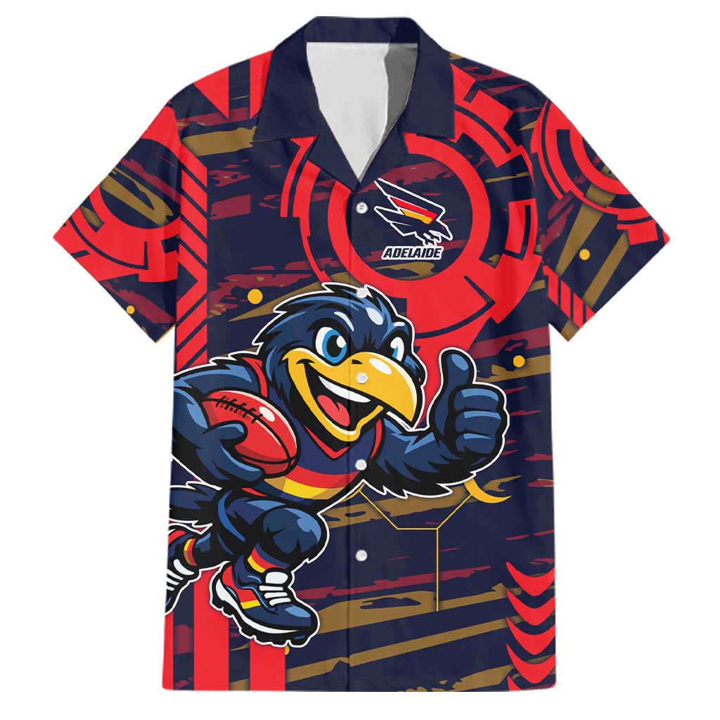 Adelaide Crows Family Matching Tank Maxi Dress and Hawaiian Shirt Mascot Cartoon Football Illustration Style