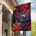 Adelaide Crows Garden Flag Mascot Cartoon Football Illustration Style