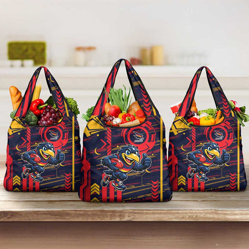 Adelaide Crows Grocery Bag Mascot Cartoon Football Illustration Style