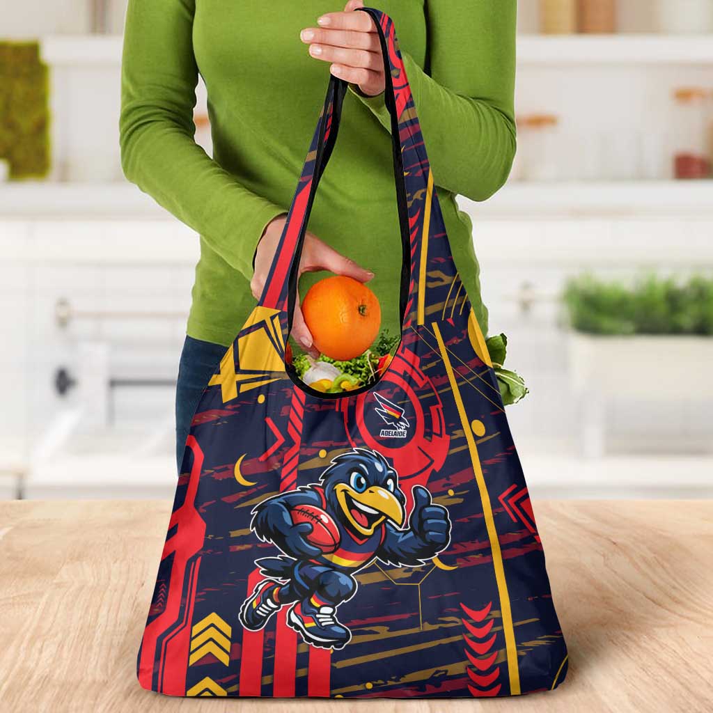 Adelaide Crows Grocery Bag Mascot Cartoon Football Illustration Style
