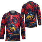 Adelaide Crows Hockey Jersey Mascot Cartoon Football Illustration Style