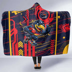 Adelaide Crows Hooded Blanket Mascot Cartoon Football Illustration Style