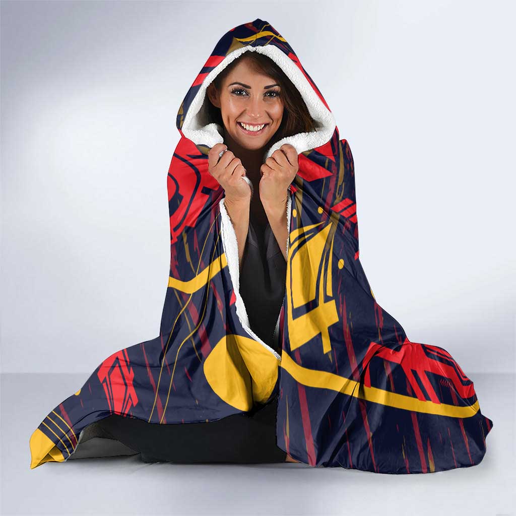 Adelaide Crows Hooded Blanket Mascot Cartoon Football Illustration Style