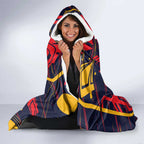 Adelaide Crows Hooded Blanket Mascot Cartoon Football Illustration Style