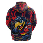 Adelaide Crows Hoodie Mascot Cartoon Football Illustration Style