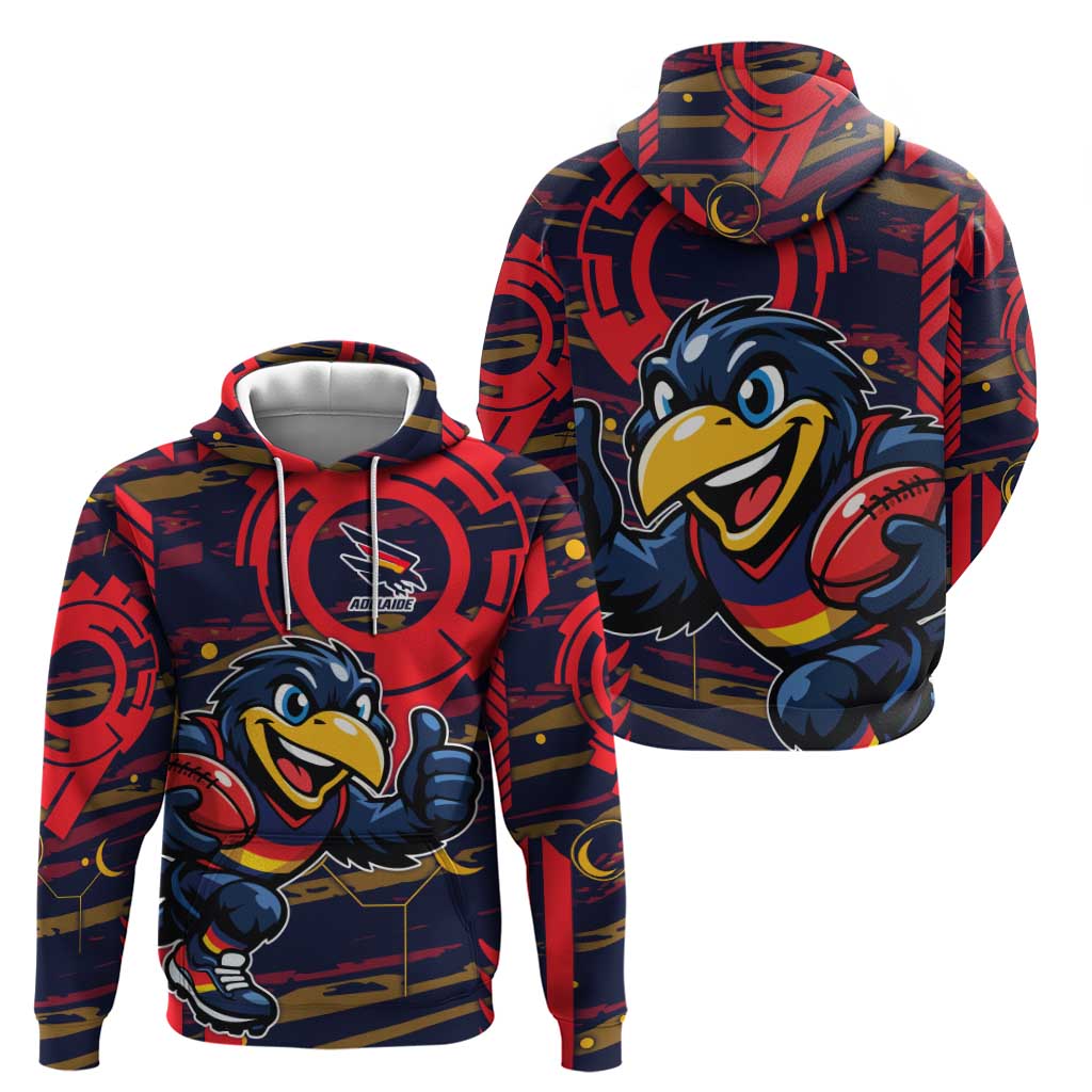 Adelaide Crows Hoodie Mascot Cartoon Football Illustration Style