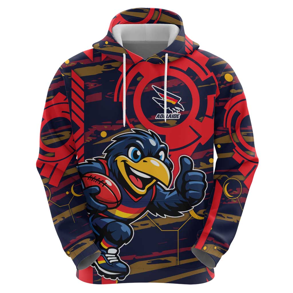 Adelaide Crows Hoodie Mascot Cartoon Football Illustration Style
