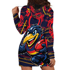 Adelaide Crows Hoodie Dress Mascot Cartoon Football Illustration Style