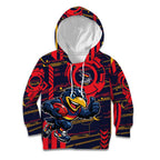 Adelaide Crows Kid Hoodie Mascot Cartoon Football Illustration Style