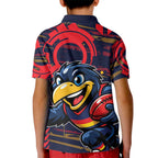 Adelaide Crows Kid Polo Shirt Mascot Cartoon Football Illustration Style