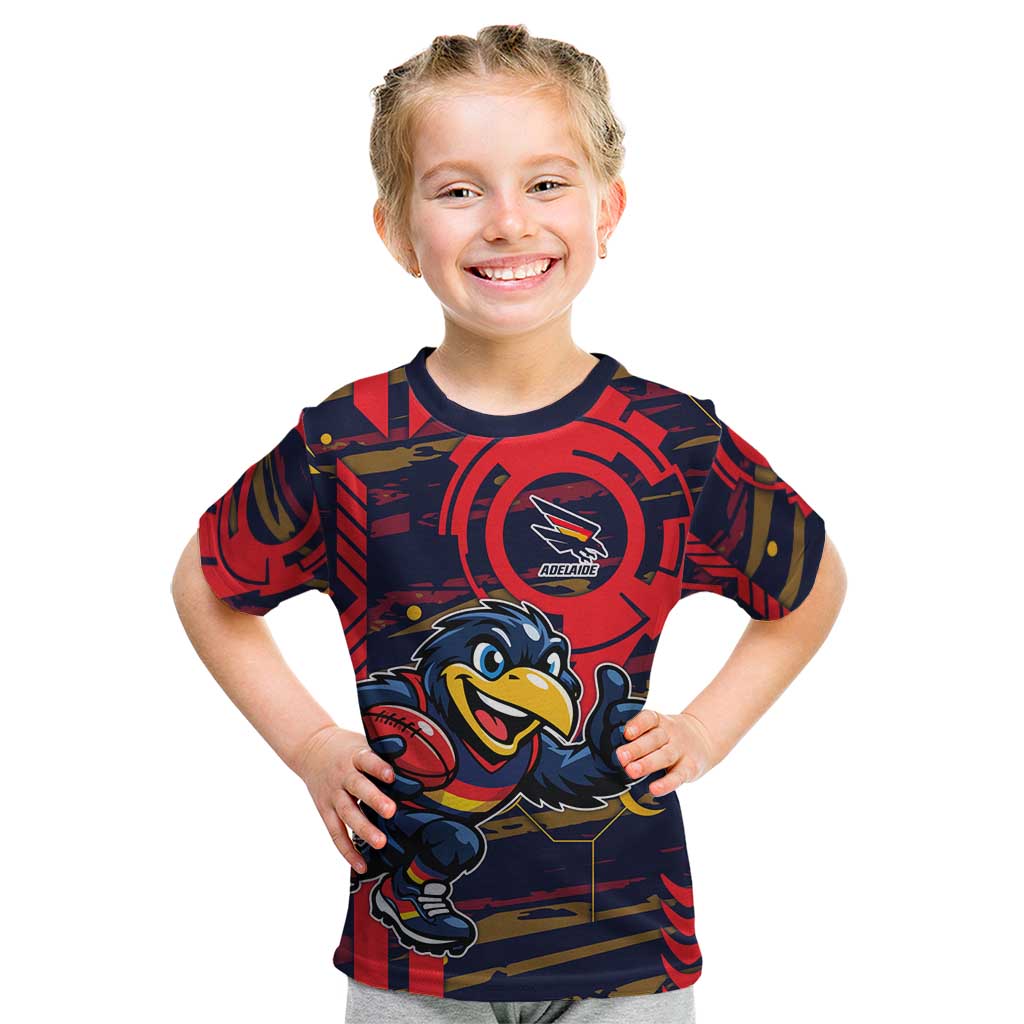 Adelaide Crows Kid T Shirt Mascot Cartoon Football Illustration Style
