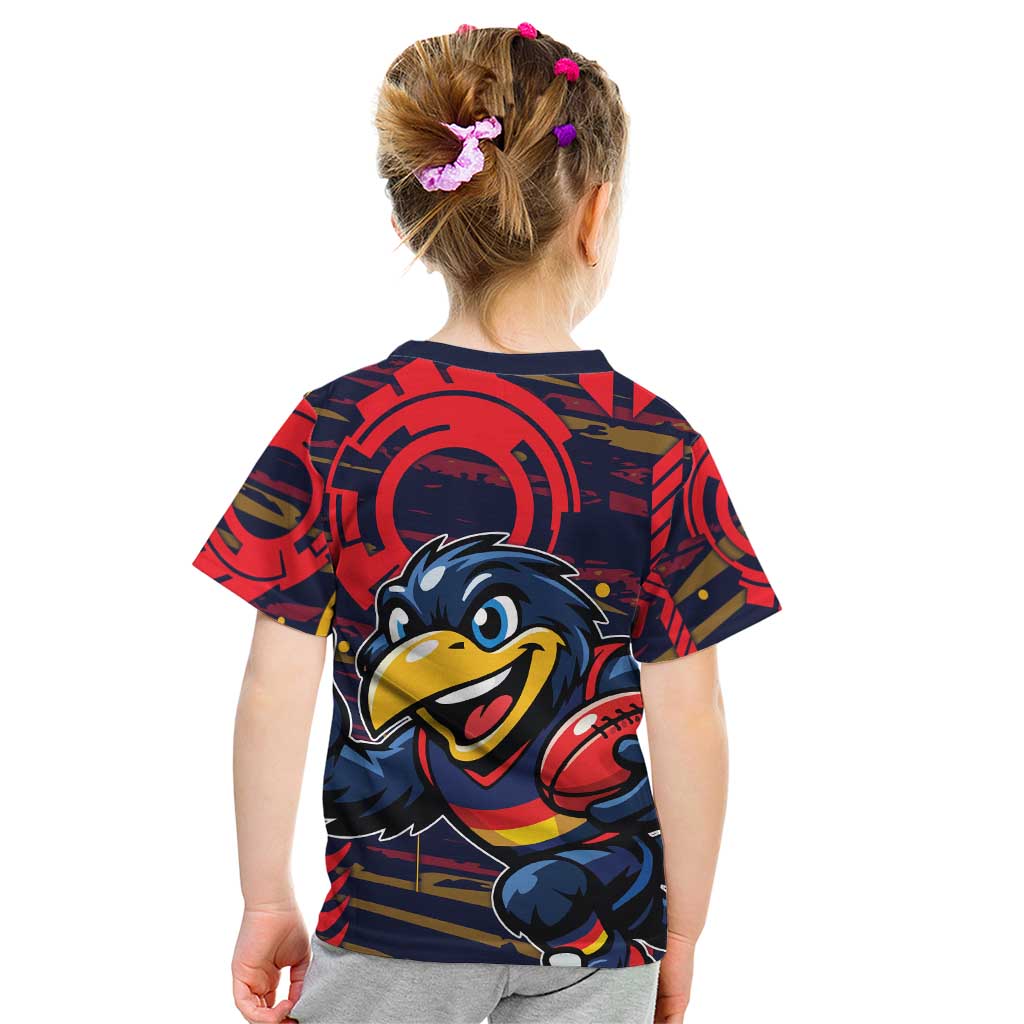 Adelaide Crows Kid T Shirt Mascot Cartoon Football Illustration Style