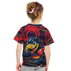 Adelaide Crows Kid T Shirt Mascot Cartoon Football Illustration Style