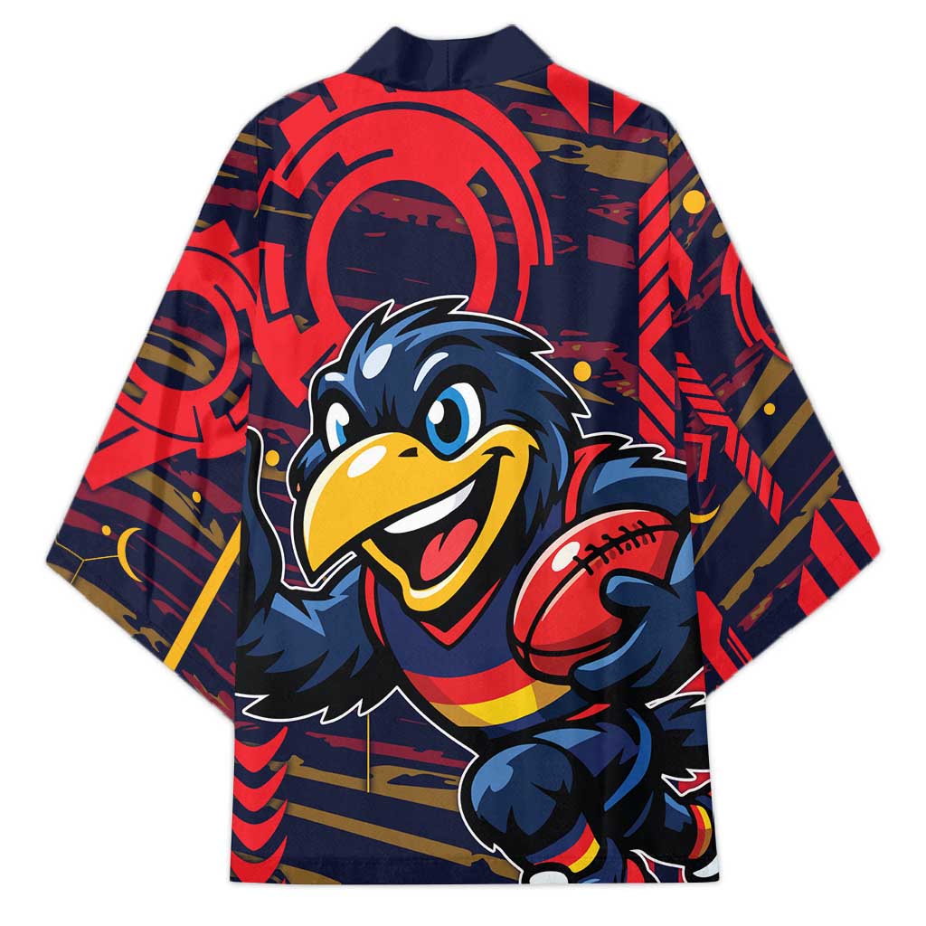 Adelaide Crows Kimono Mascot Cartoon Football Illustration Style