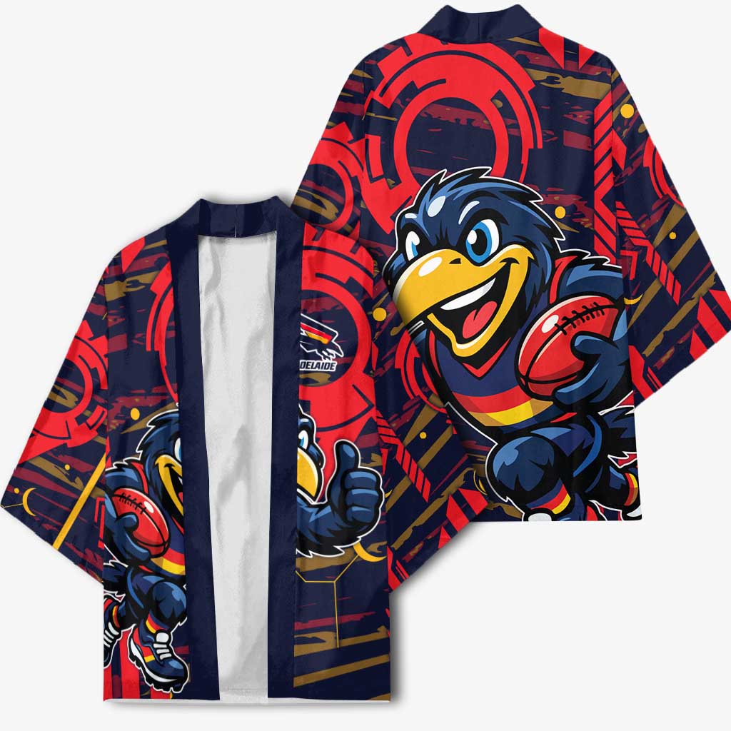 Adelaide Crows Kimono Mascot Cartoon Football Illustration Style