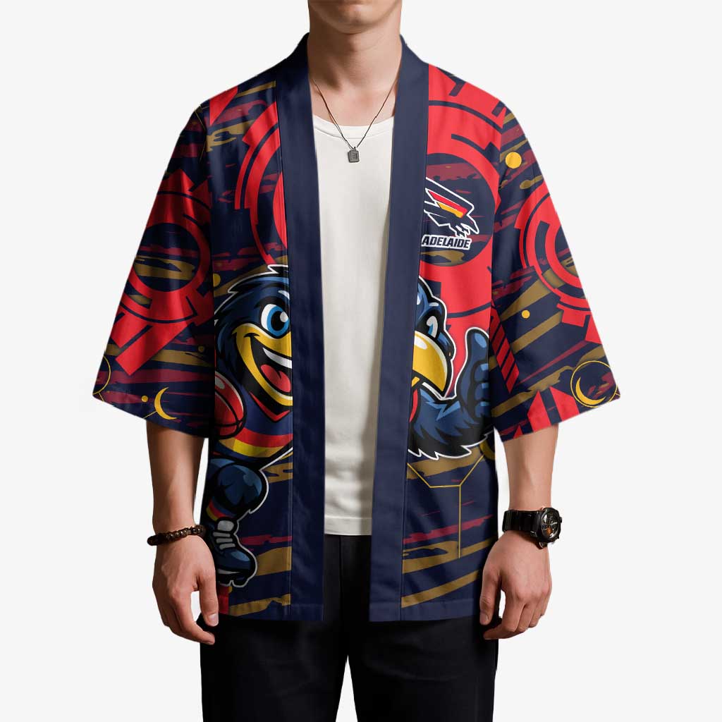 Adelaide Crows Kimono Mascot Cartoon Football Illustration Style