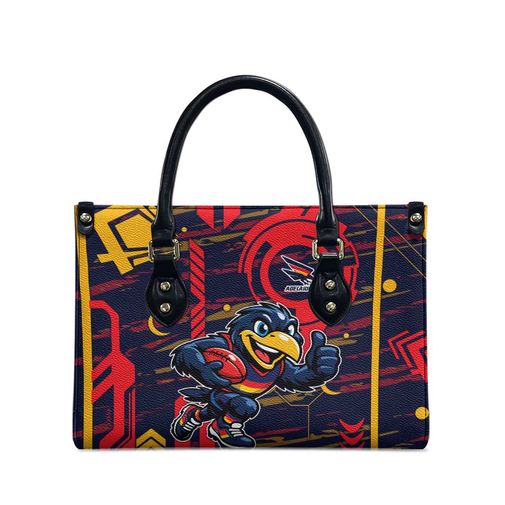 Adelaide Crows Leather Bag Mascot Cartoon Football Illustration Style