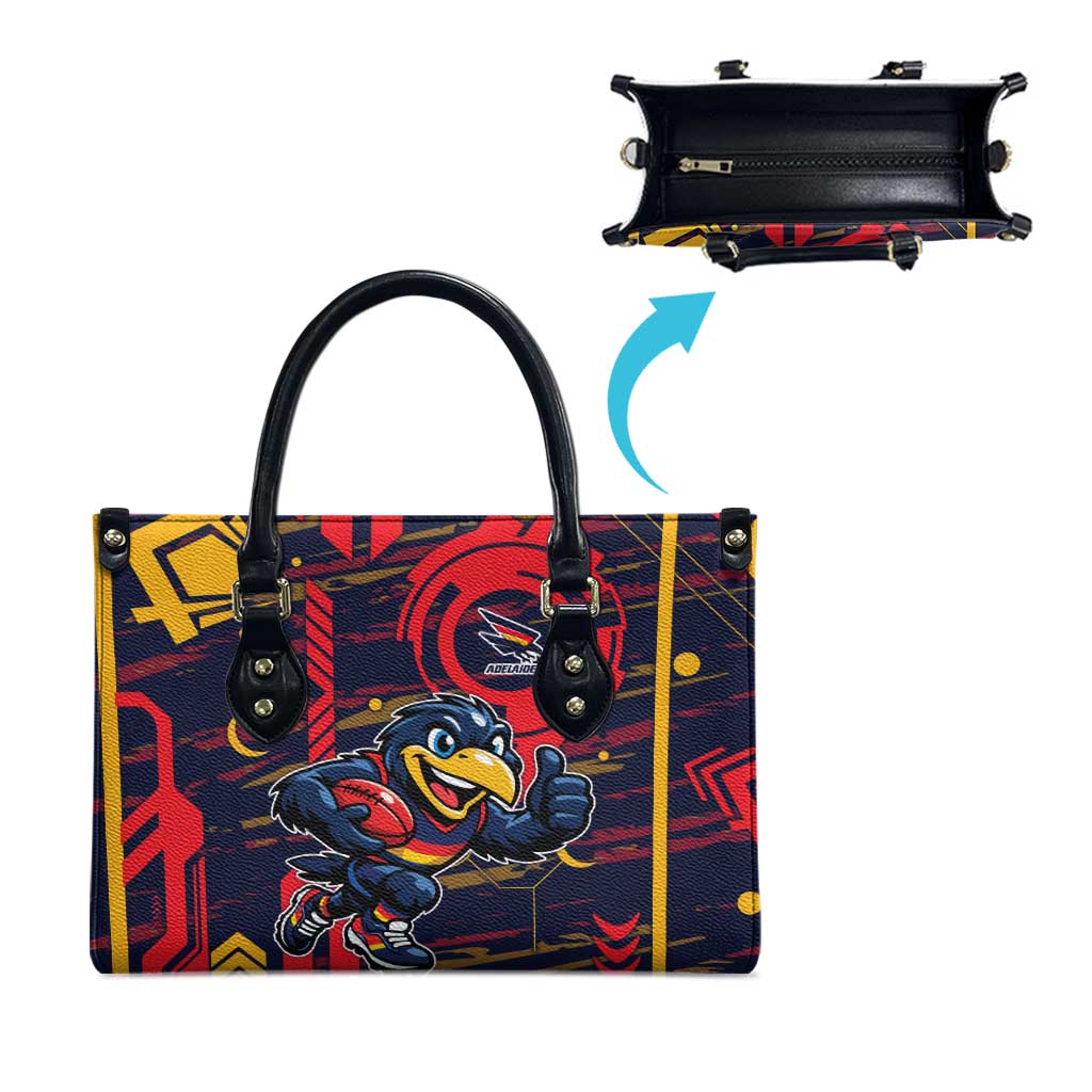 Adelaide Crows Leather Bag Mascot Cartoon Football Illustration Style