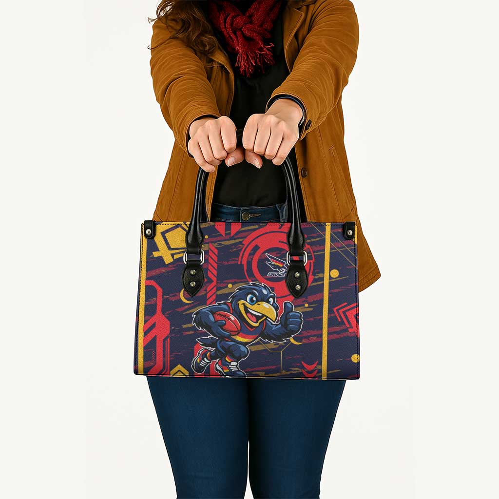 Adelaide Crows Leather Bag Mascot Cartoon Football Illustration Style