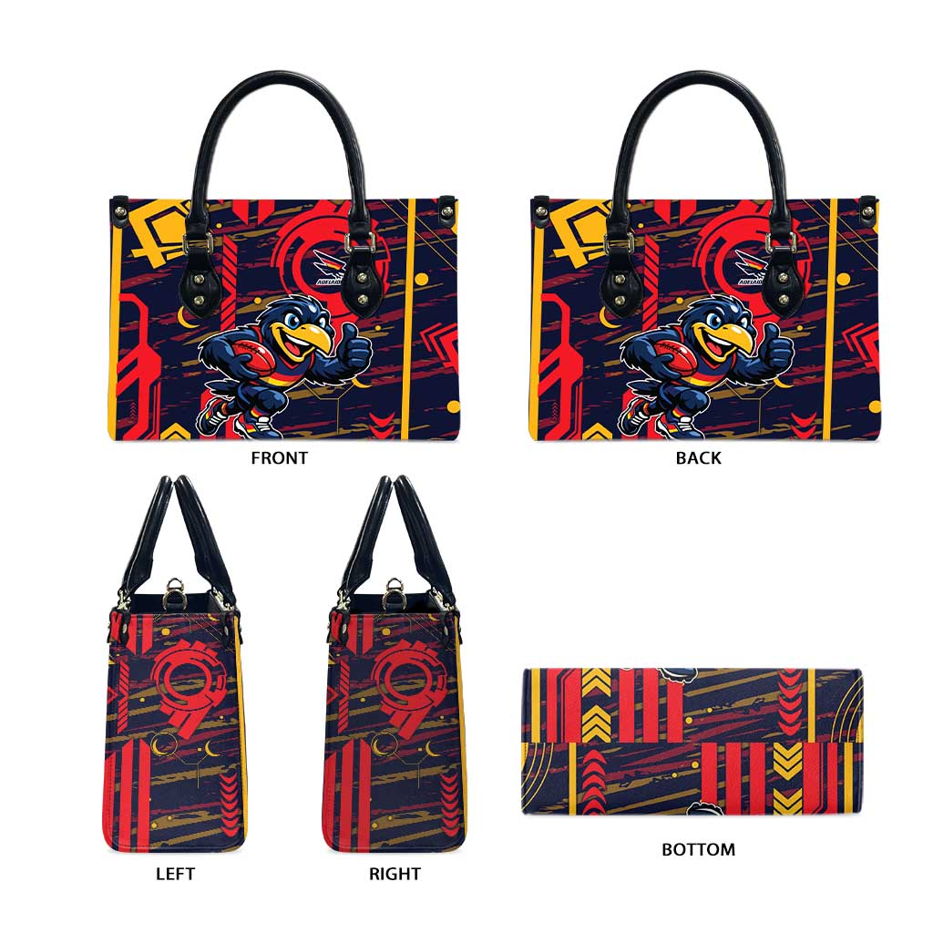 Adelaide Crows Leather Bag Mascot Cartoon Football Illustration Style