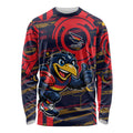 Adelaide Crows Long Sleeve Shirt Mascot Cartoon Football Illustration Style