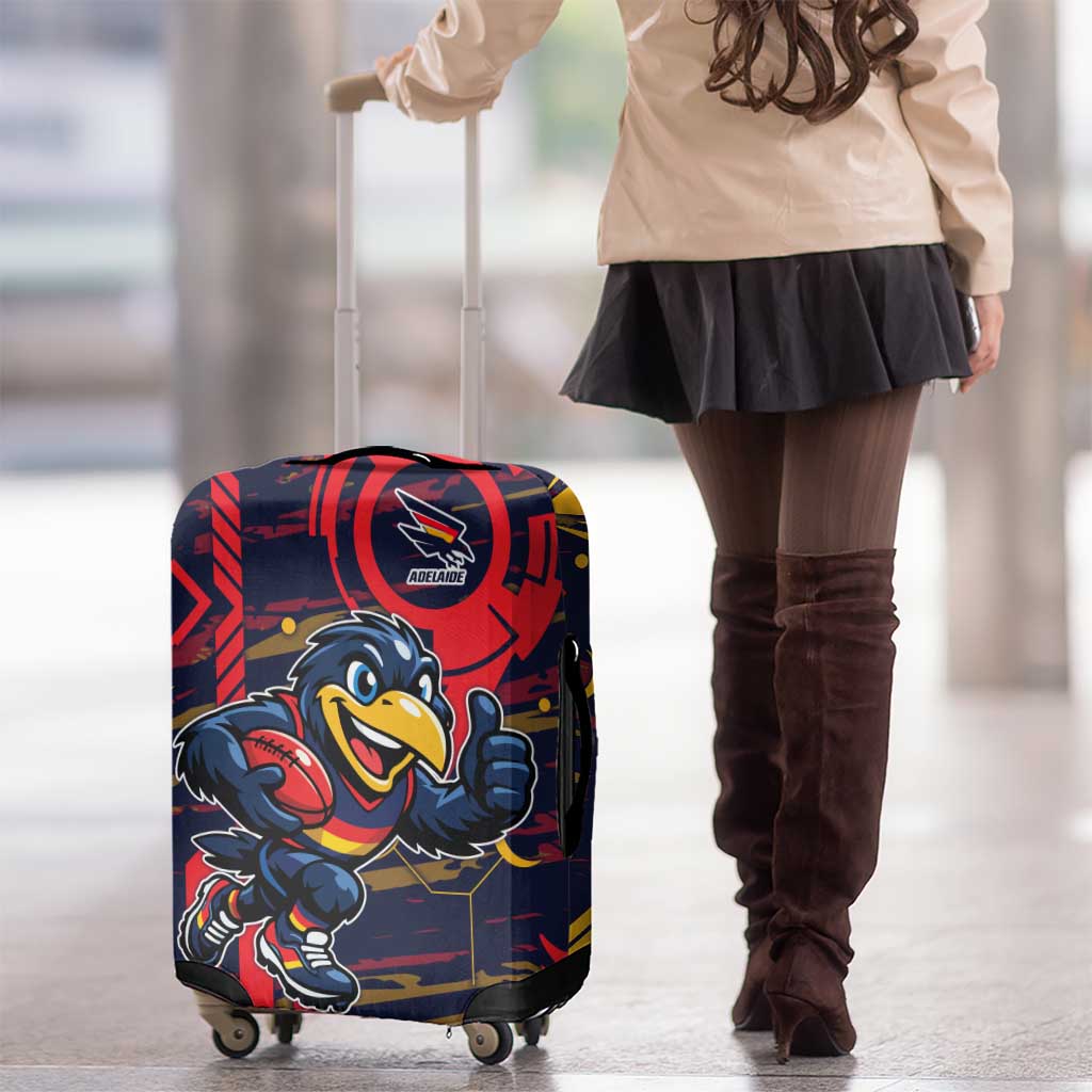 Adelaide Crows Luggage Cover Mascot Cartoon Football Illustration Style