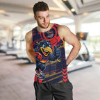 Adelaide Crows Men Tank Top Mascot Cartoon Football Illustration Style