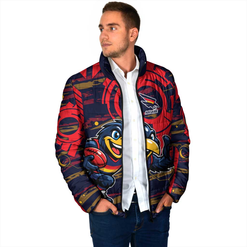 Adelaide Crows Padded Jacket Mascot Cartoon Football Illustration Style