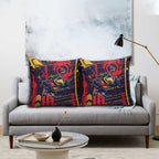 Adelaide Crows Pillow Cover Mascot Cartoon Football Illustration Style