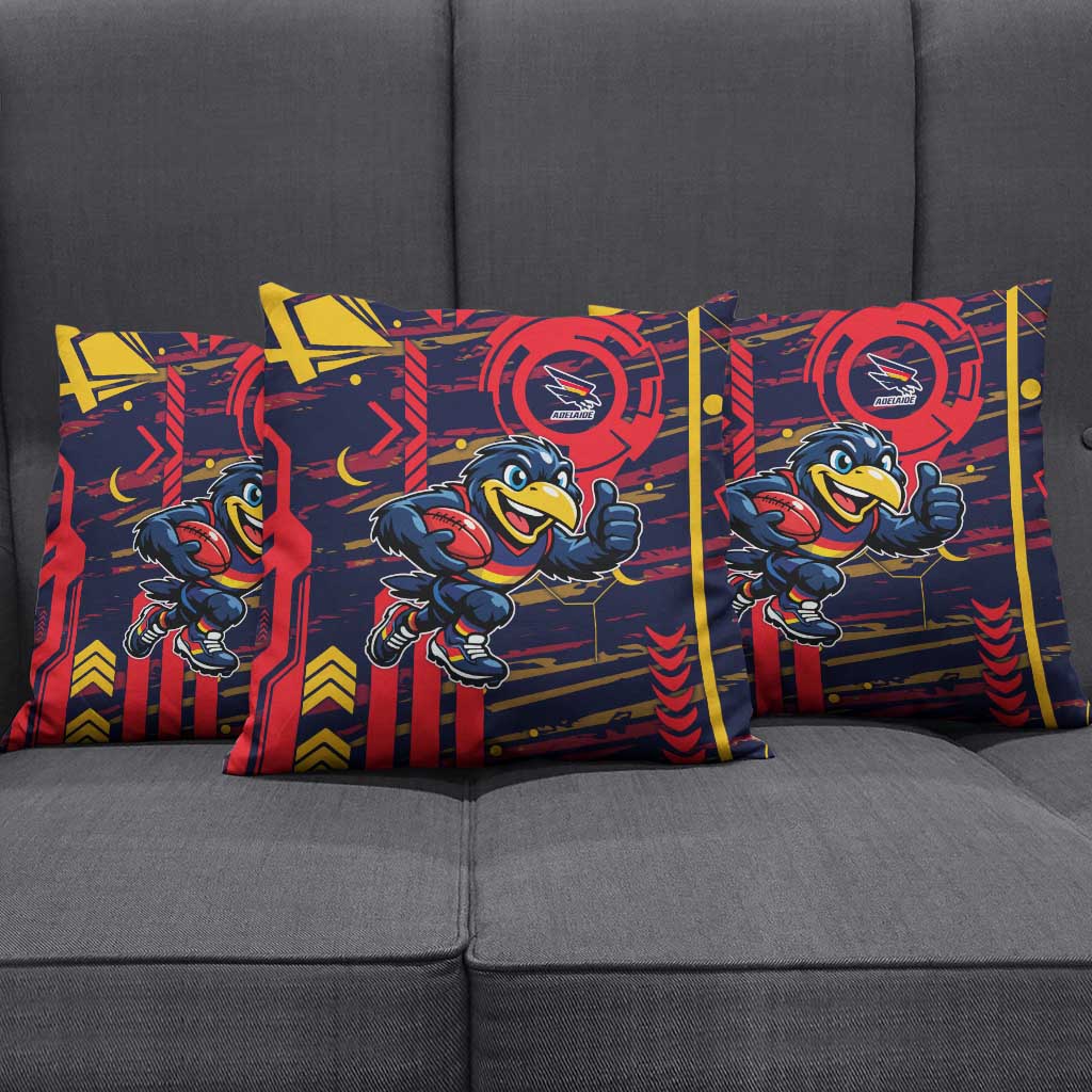 Adelaide Crows Pillow Cover Mascot Cartoon Football Illustration Style