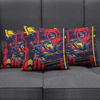 Adelaide Crows Pillow Cover Mascot Cartoon Football Illustration Style