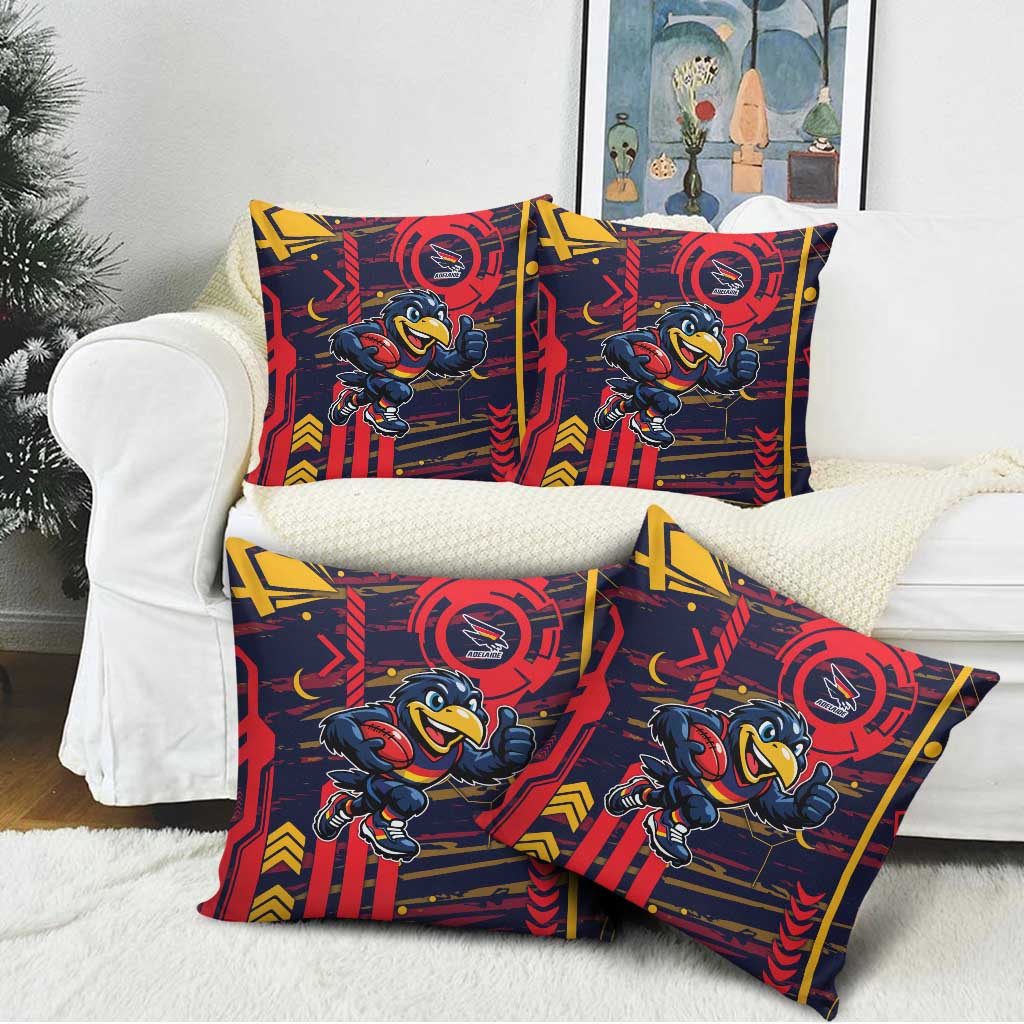Adelaide Crows Pillow Cover Mascot Cartoon Football Illustration Style