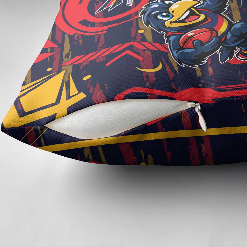 Adelaide Crows Pillow Cover Mascot Cartoon Football Illustration Style