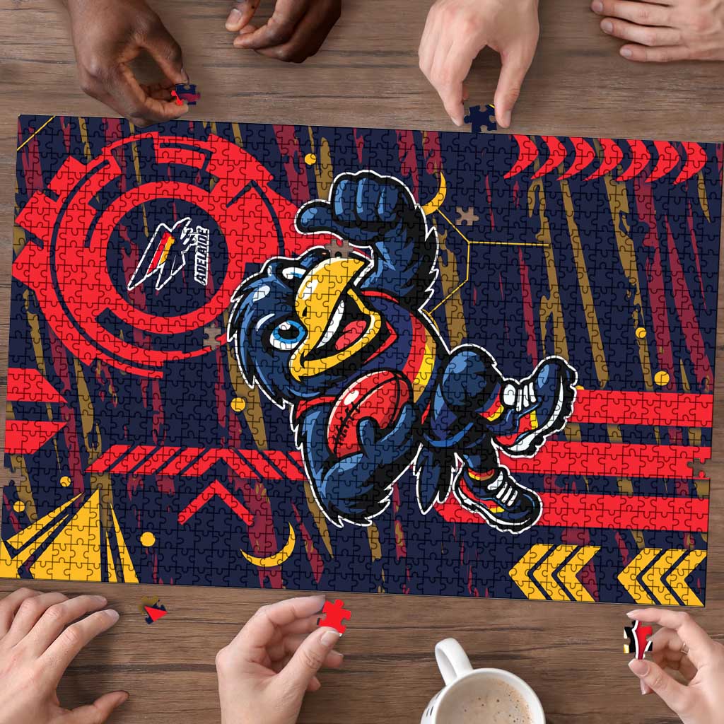 Adelaide Crows Puzzle Mascot Cartoon Football Illustration Style