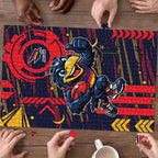 Adelaide Crows Puzzle Mascot Cartoon Football Illustration Style