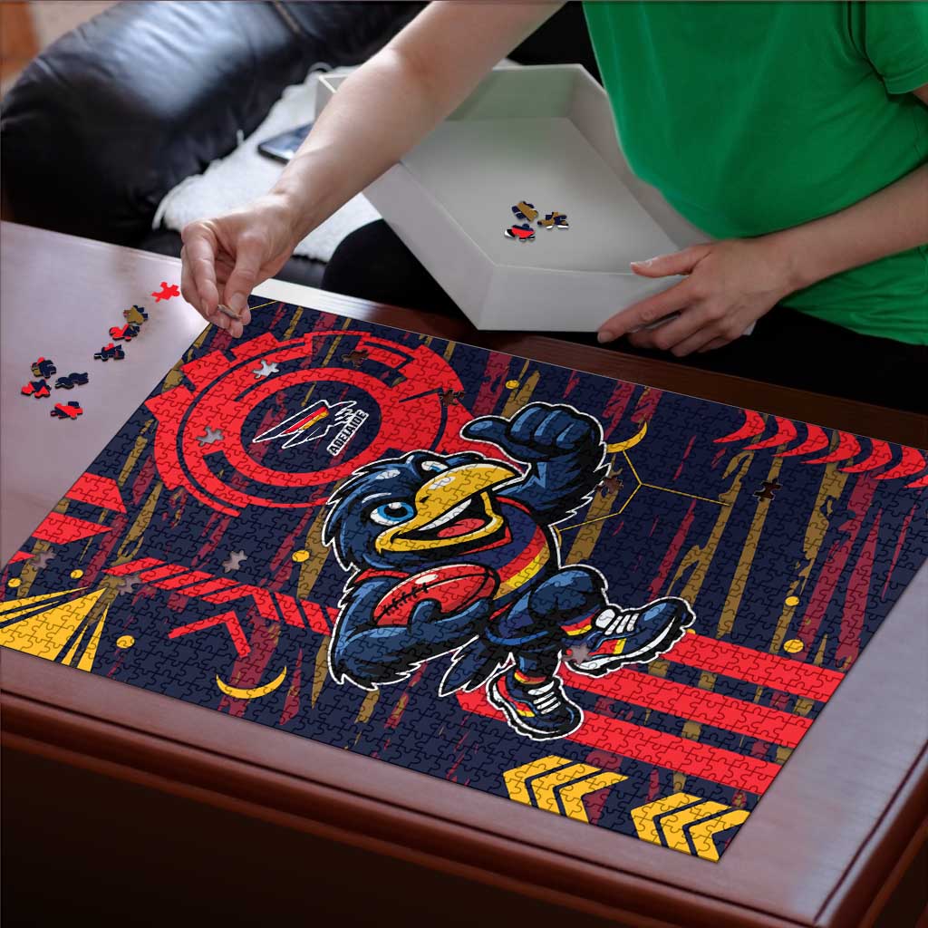 Adelaide Crows Puzzle Mascot Cartoon Football Illustration Style