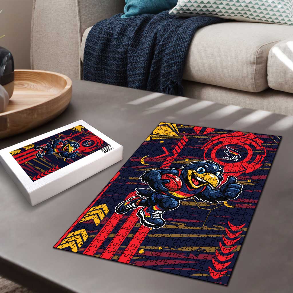 Adelaide Crows Puzzle Mascot Cartoon Football Illustration Style