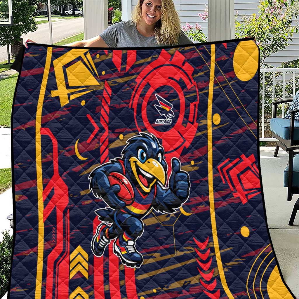 Adelaide Crows Quilt Mascot Cartoon Football Illustration Style