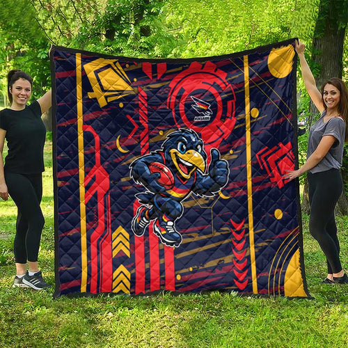 Adelaide Crows Quilt Mascot Cartoon Football Illustration Style