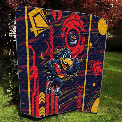 Adelaide Crows Quilt Mascot Cartoon Football Illustration Style