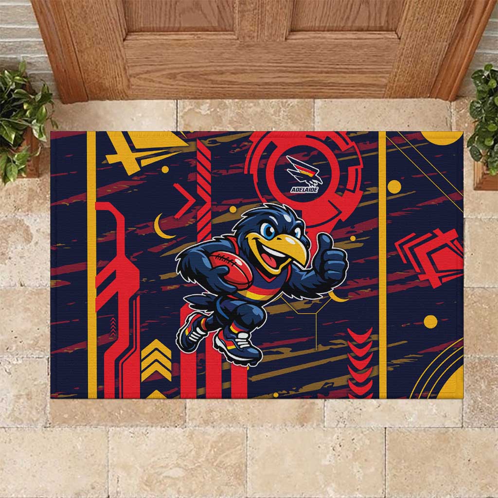 Adelaide Crows Rubber Doormat Mascot Cartoon Football Illustration Style