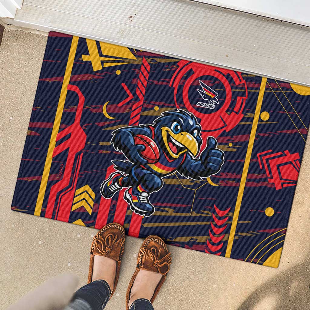 Adelaide Crows Rubber Doormat Mascot Cartoon Football Illustration Style